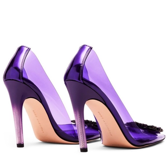 Good American Cinderella Lucite Pumps - Purple - Picture 4 of 9
